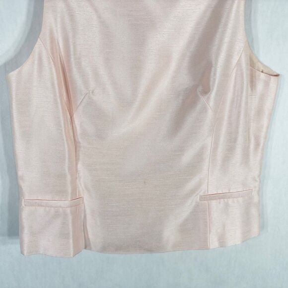 Cache Size 8 Blazer Set Coat and Cami VTG Light Pink Shiny Lined Buttons 595 - Picture 6 of 13